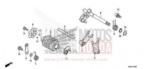 GEARSHIFT DRUM CRF125FN de 2022
